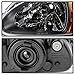 ACANII - For 2in1 Black 1993-1997 Honda Civic Del Sol Headlights w/ Corner Signal Lamps Driver & Passenger Side 94 95 96