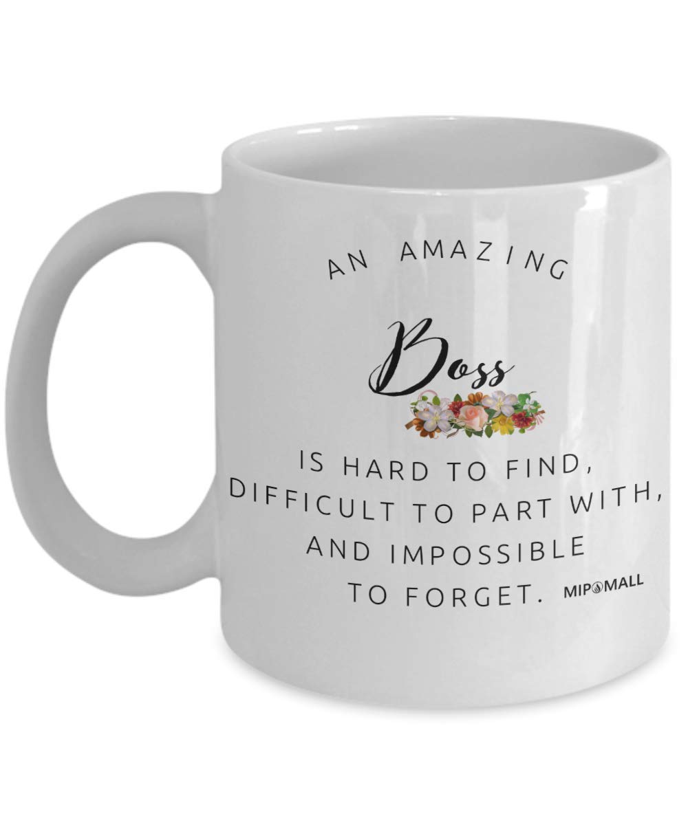 MIPOMALL Leaving Gifts for Colleagues Boss Friends Men Women, Christmas Presents - an Amazing Boss Mugs Cup MG0002