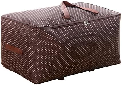 HPYP 600D Oxford Fabric Waterproof Thick Over-sized Organizer Storage Bag for Home Quilt Pillow Blanket Bag,House Moving Bag, Space Saver Bag Washable&amp;Moistureproof Cargo Duffel Bag(Brown)