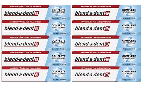 Blend-a-dent 10 x 47g blend-a-dent Original Super Haftcreme - Extra Stark - Complete