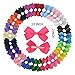 40pcs Toddler Girls Ribbon Bows for Hair (3 Inch Bow Bulk Pack) (20 pairs toddler bows)