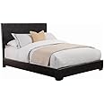 Coaster Home Furnishings Conner Queen Upholstered Low-Profile Bed Black, 300260q