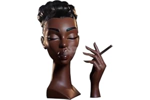 ZANMVIK Headscents,Head Scents Burner Black Women Solange, Solange Incense Burner Head Black Women, Funny Elegant Head Incense Burner Black Woman, Incense Fountain for Home Decor, Desk Decor (A)