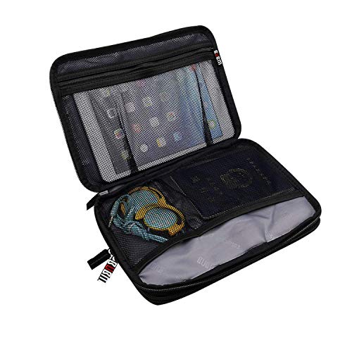 image for BUBM Double Layer Electronic Accessories Organizer, Travel Gear Bag fo