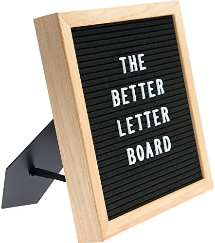The ONLY Letter Board with built-in Storage and Easel Back - 10x10 black felt 340 characters