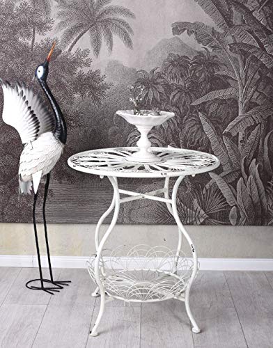 Gartentisch Weiss Eisentisch Shabby Chic Beistelltisch Balkontisch Terrassentisch aja264 Palazzo Exklusiv – Bild 3