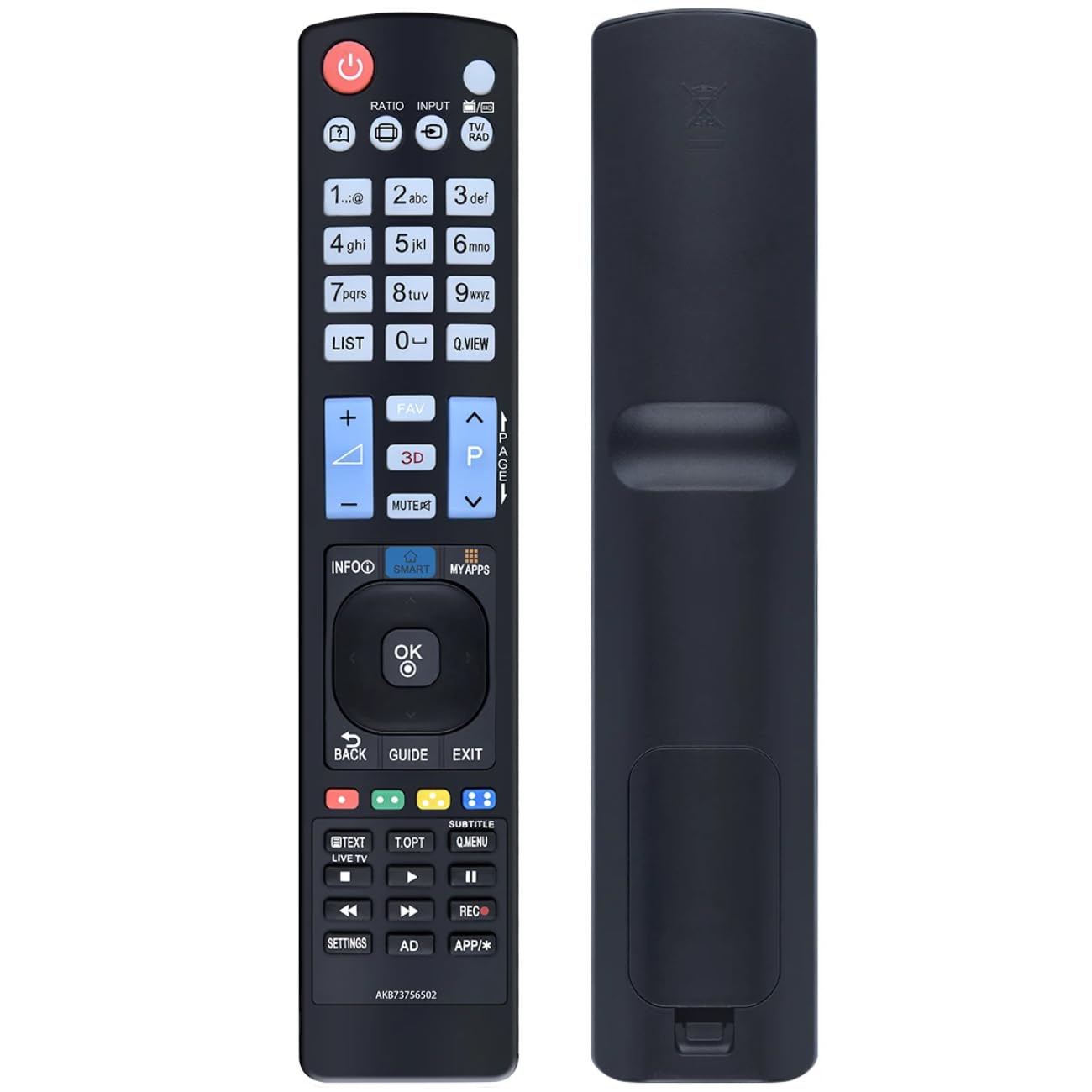 AKB73756502 Replacement Remote Control for LG LED LCD 3D TV Compatible with 60LA620S 32LM620T 47LA620V 42LA620V 47LA640V 42LA641V 50LA620V 47LA641V 32LA620V 55LA640V 29LN460R 32LA620 32LA6208