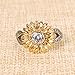 DALARAN Women Cubic Zirconia Rings Sunflower Solitaire Rings Size 6 Wedding Engagement Band Women Jewelry