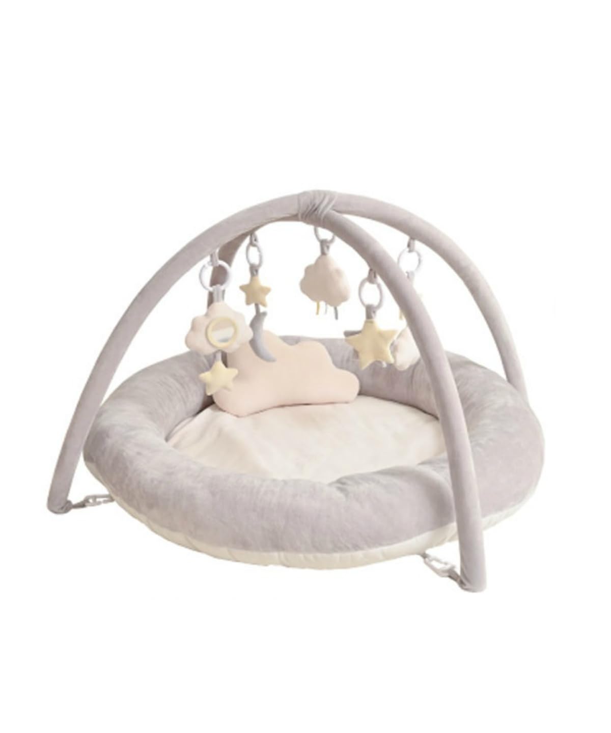 〔シンセーインターナショナル〕ベビージム KISSBABY まぁるいおそらのプレイジムマット SI171197 ミルクグレー商品画像