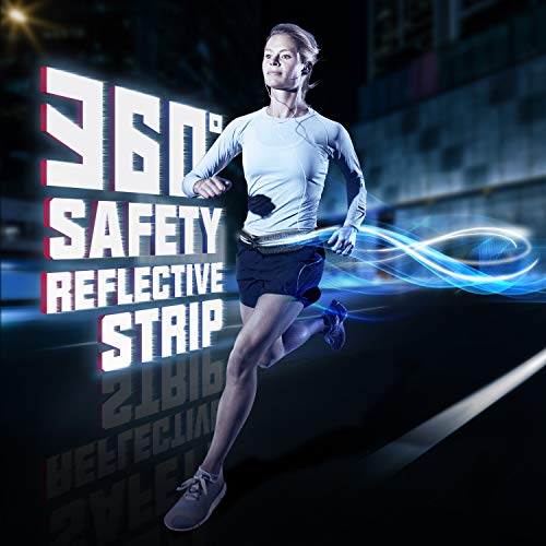 Akalas Running Riem, Verstelbare Pocket Size Waterbestendig Runner Taille Pack, 360 graden Reflecterende Taille Pouch… - Image 6