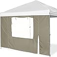 MordenApe Sunshade Sidewall, SunWall with Door and Window for 10×10 Pop Up Canopy Straight Leg, Outdoor Instant Canopies Wall, 1 Pack Canopy Sidewall Only (Spliceable, Khaki)