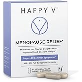 Happy V Menopause Relief Supplement for Women – Hormone Balance, Hot Flash & Night Sweat Support, Mood & Energy Booster, Vaginal Wellness, Perimenopause & Postmenopause Support – 60 Vegan Capsules