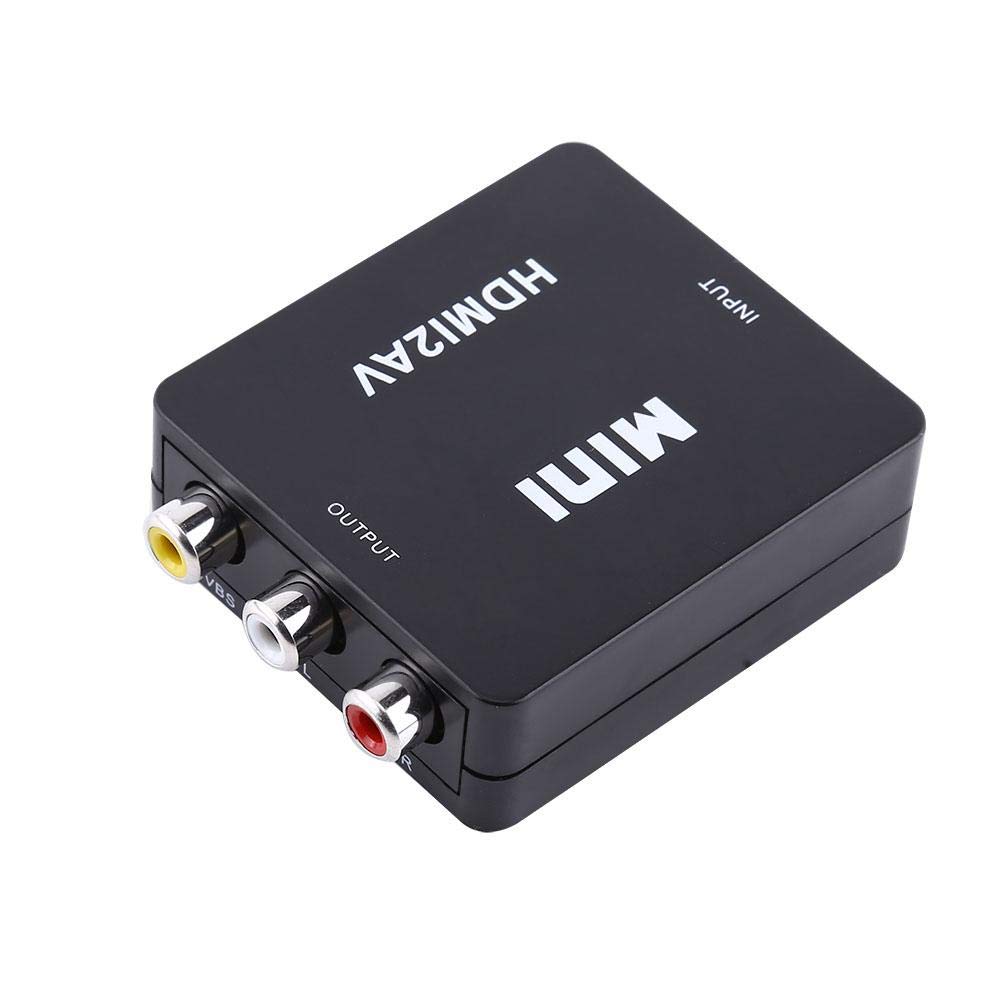Mini Composite Mini HDMI2AV Digital HDMI RCA to AV Video Converter Adapter 720p/1080p (black)