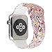 Floraler Sport Band For Apple Watch 42mm, Soft Silicone Strap Replacement Wristbands For Apple Watch Sport Series 3 Series 2 Series 1(Floral-1 42 S/M)