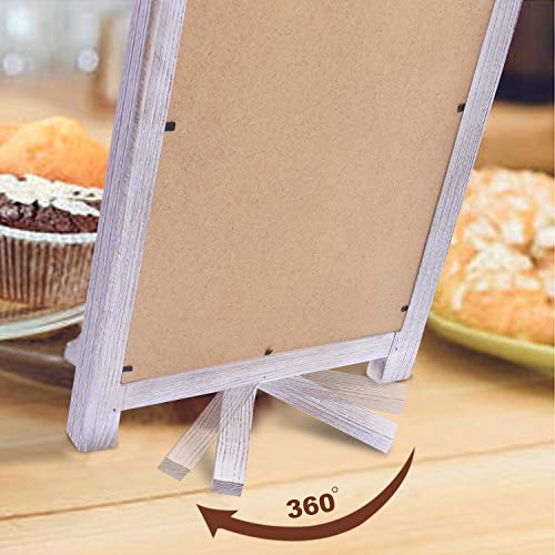 Vsadey Chalkboard Sign 15" X 12" Rustic Chalkboard Easel Tabletop Chalk Board with Magnetic Surface and Hanging Hook Wooden Frame, Compatible with Liquid Chalk Markers for Wedding, Kitchen, Bar, Cafe - Thumbnail 7