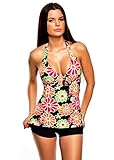 Womens beautiful Push Up Tankini with Hotpants two pieces swimsuit 1095AH-f3962