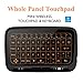 Okela 2.4GHz Backlit Mini Wireless Keyboard and Mouse Combo, Whole Panel Glass Touchpad Rechargeable Remote Control for Android TV Box, Kodi,HTPC, IPTV, PC, PS3,Xbox 360, Raspberry Pi 3