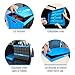 CleverMade Collapsible Storage Bin (With Lid), Neptune Blue, 3PK - 62L (16 Gal) Folding Plastic Stackable Utility Crates, Holds 100lbs Per Bin - Solid Wall CleverCrate for Organizing, Storage, Moving