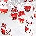 Canflo Christmas Tree Bells 18 Pcs Hanging Christmas Decoration Ornaments in Two Different Type Bells Each Type in 9 Pcs Snowman/Oldman/Bear/elk for Christmas Tree