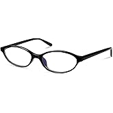 YMRFW Oval Blue Light Blocking Glasses for Women Retro 90s Cat Eye Frame Glasses Computer TV Eyeglasses Anti Eyestrain