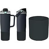 ZXFYE Higher Boot Compatible with Owala 30oz 40oz FreeSip Sway Water Bottle & Tumbler, Anti Scratch & Anti Slip Large Silicone Protective Bottom Sleeve Cover for Owalaa Sway