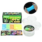 SuSenGo DIY Glow in the Dark Slime Kit- Blue, Green, Orange and Yellow Slimy Experiments