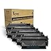 v4ink 4PK CF280X Toner Cartridge Compatible Replacement for HP 80A 80X CF280X Toner Cartridge Ink High Yield for HP Pro 400 M401 M401a M401d M401dn M401dne M401dw M401n MFP M425dn M425dw Printer