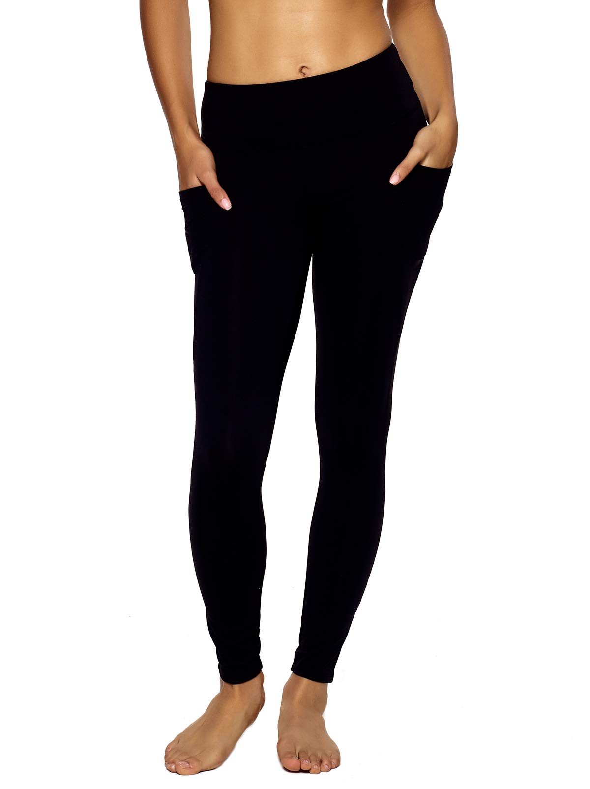 Photo 1 of Felina | Athletic Pocket Legging | Yoga Pants | Lounge Black