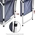 CampLand Outdoor Folding Table Aluminum Lightweight Height Adjustable with Storage Organizer for BBQ, Party, Camping