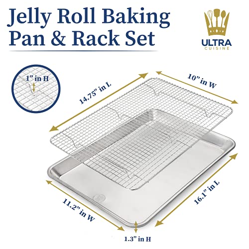 Aluminum Baking Sheet with Stainless Steel Cooling Rack Set by Ultra