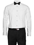 Gentlemens Collection Mens White Tuxedo Shirt - 1/4