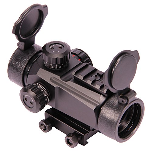 Vokul Tactical Multi Optical Coated 1x35mm Red and Green Dot Scope Sight with Top Weaver Picatinny 7/8" Shotgun Gun Rifle Pistol Mount Battery & Lens Cleaning Cloth for Adjustable Brightness