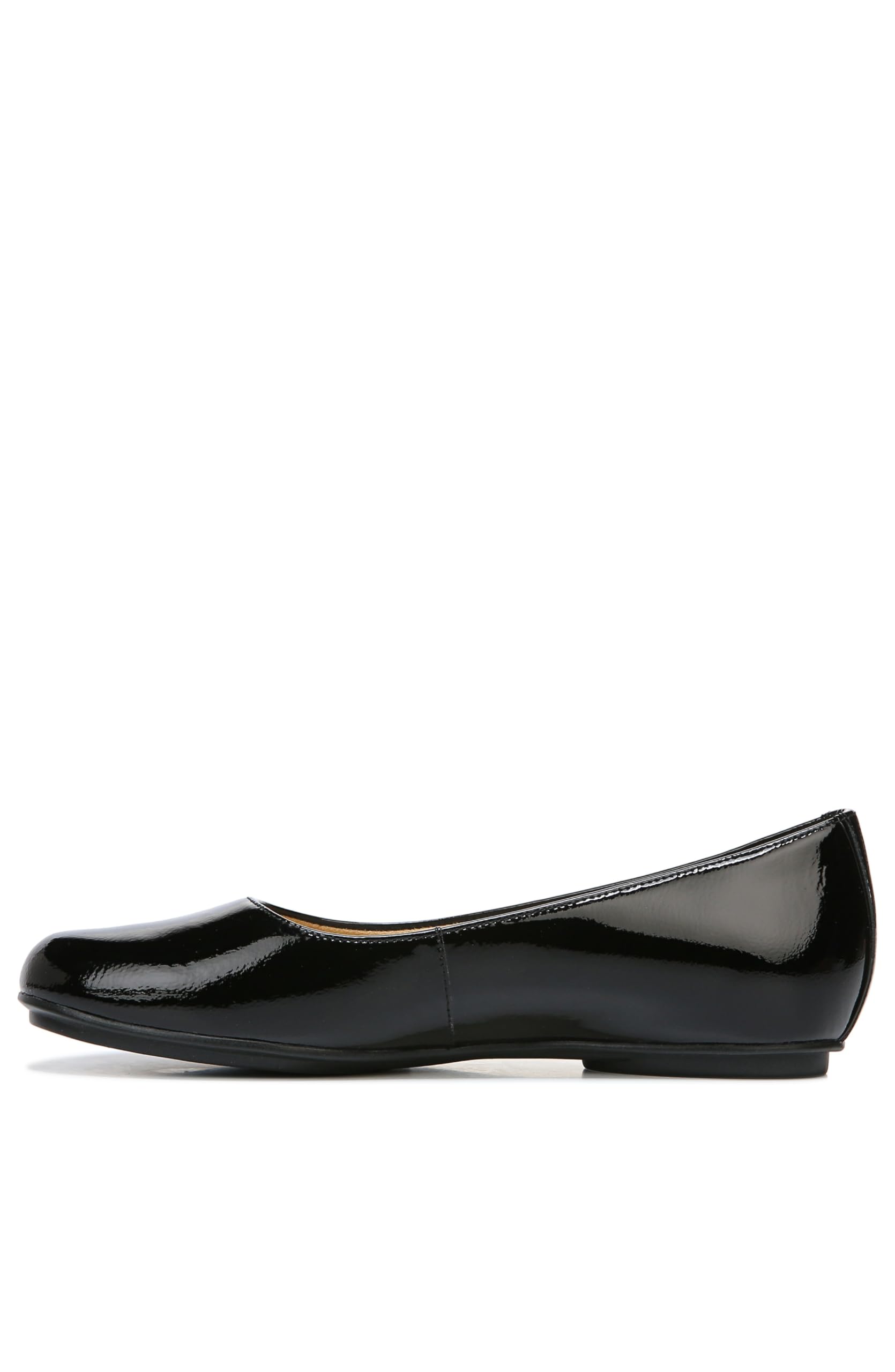 Naturalizer Womens Maxwell Round Toe Comfortable Classic Slip On Ballet Flats,Black Patent Leather,7.5 Wide