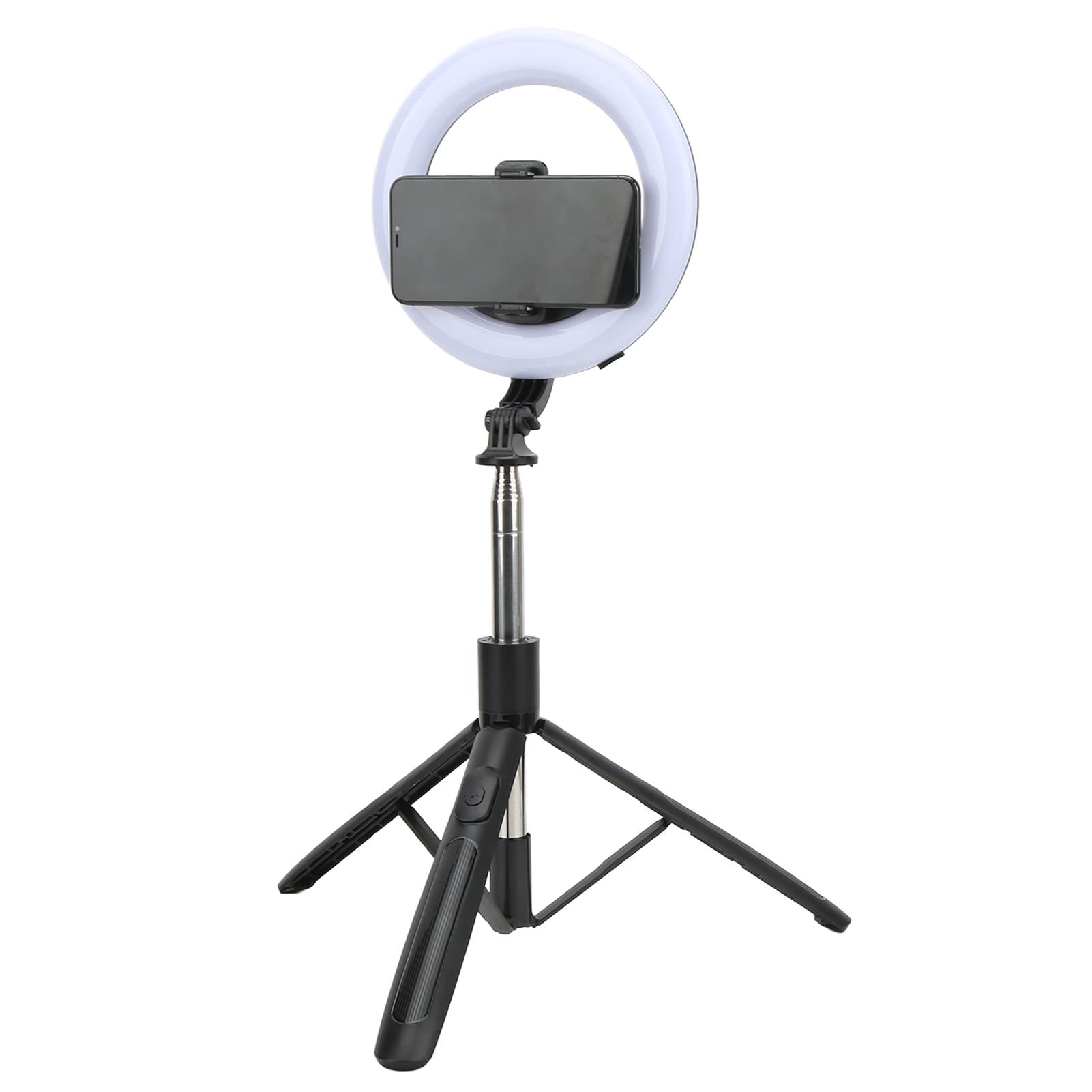 Bewinner Selfie Stick, 8 Inch Ring Light with Tripod Stand and Phone Holder Bluetooth Fill Light Selfie Stick Live Video Shooting Compatible with All Cell Phone