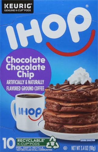 IHOP CHOCOLATE CHOCOLATE CHIP FLAVORED KEURIG K-CUP COFFEE PODS, 10 CT BOX