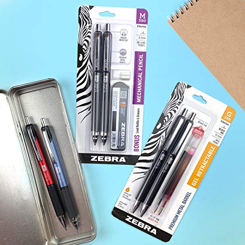 Zebra G-301 Gel Retractable Pens – 3 Packs (6 Pens Total) – 0.7mm Medium Point, Black Ink