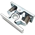 Double Roller Catch,Spring Loaded Door Easy Lock Stop Catch Release Clamp Push to Open Door Latch, glrovazas 1Pcs Silver Zinc Alloy Double Roller Buckle, with Screws (mp-4)