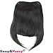 Voloria #2 Brazilian Human Hair Clip-in Hair Bang Full Fringe Short Straight Hair Extension for women 6-8inch