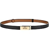 FENLDY Adjustable Thin Belts For Womens Skinny Belts For Dresses Womens Solid Color Alloy Turn Lock Belts For Jeans