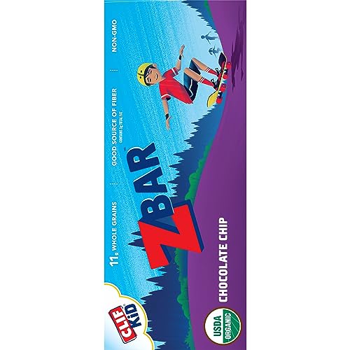 ZBAR – CHOCOLATE CHIP – SOFT-BAKED ENERGY SNACK BARS – NON-GMO – 12G WHOLE GRAINS – USDA ORGANIC GRANOLA BARS (18 PACK)