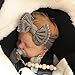 Gacimy Baby Headbands 13 inches Girl Turban Knotted Hair Nylon Elastic Pompom Ball Bow Accessories Soft Stretchy Cotton Headwrap for Newborn Toddler Infant Kids Children Pack of 10