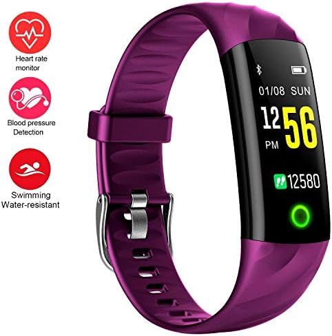 Smart Watch With Fitness Tracker,Heart Rate Monitor Watch With Aerobic Exercise Indicator,120Feet Waterproof Pedometer Calorie Counter Smart Sport Bracelet,Smart Wearable Wristband With Sleep Monitor