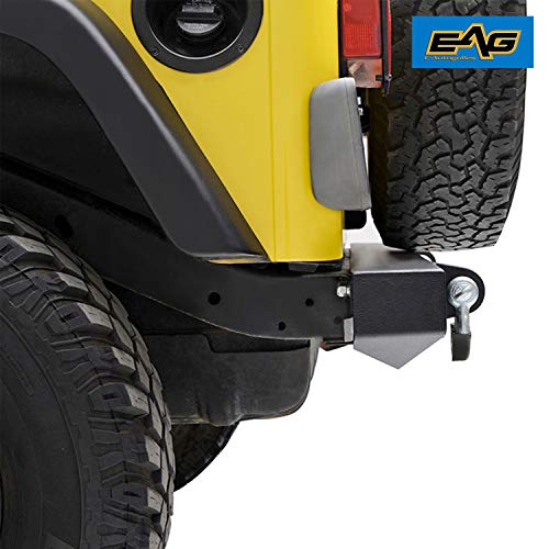 EAG Rear Bumper with 2 inch Hitch Receiver and DRing Classic Fit for
