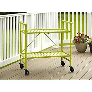 Cosco Indoor/Outdoor Serving Cart, Folding, Bright Green