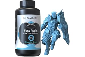 Creality Fast Printing Resin, 1000g LCD 3D Printer Resin, 405nm UV-Curing Resin, Low Shrinkage, Low Odor, Excellent Fluidity, Photopolymer Resin for LCD 3D Printing, Blue