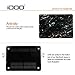 iDOO Matte Rubber Coated Soft Touch Plastic Hard Case for MacBook Air 13 inch Model A1369 and A1466 Rich Black Marble