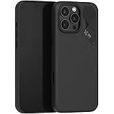 Aulumu A16 Vegan Leather Cooling iPhone 16 Pro Max Case | Updated Camera Control | with Cooling Fins | Luxury Comfort | Compatible with MagSafe | Complete Wrap-Around - Touch Black