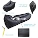 Easycouch Inflatable Lounger With Travel Bag,Waterproof Ripstop Polyester,Gift for indoor or outdoor (BLACK)