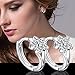 Sannysis Fashion Women Silver Plated Crystal Rhinestone Stud Earrings ¡­