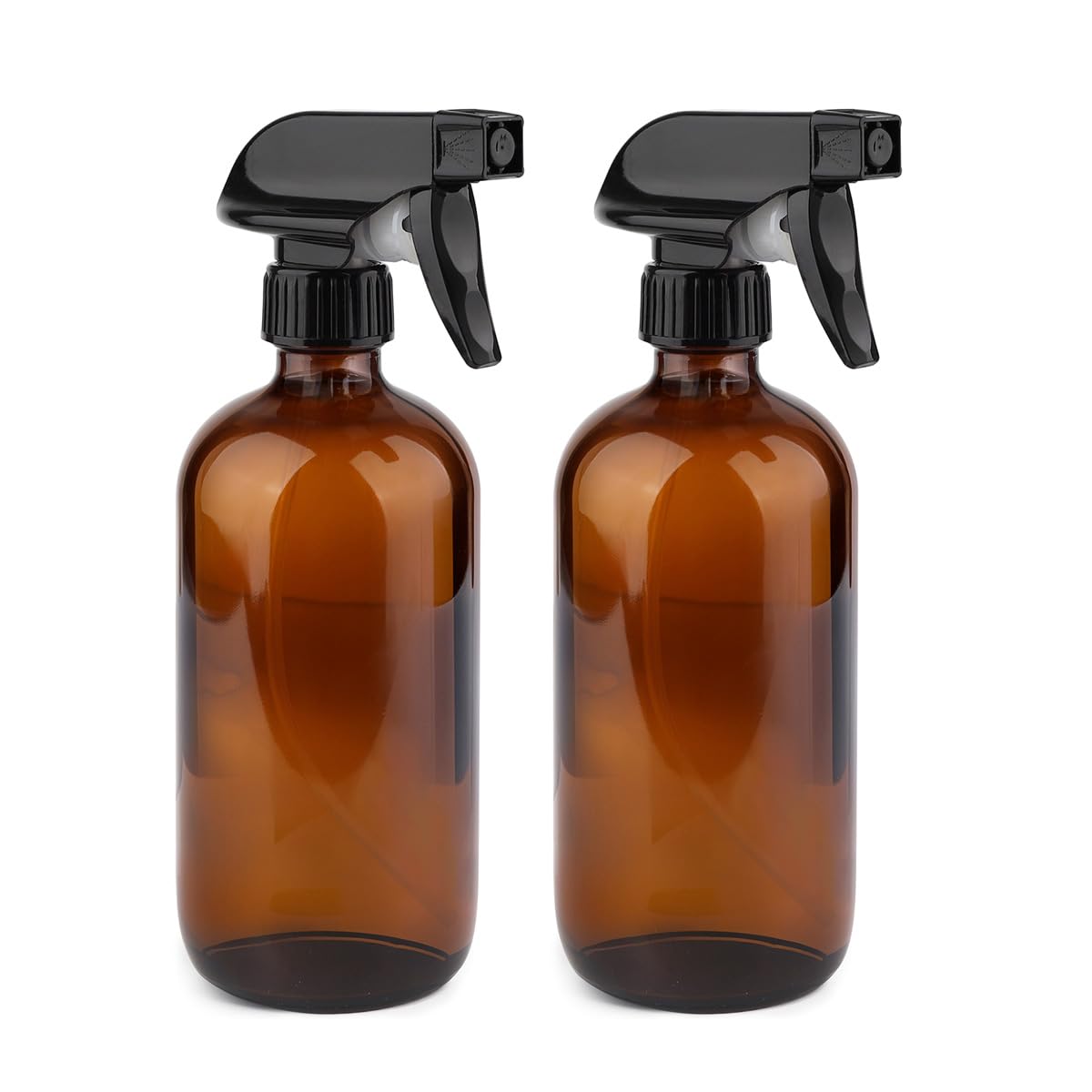 Photo 1 of GLING 16 oz 2 Pack Amber Glass Spray Bottles, Refillable Empty Dark Glass Spray Bottle Great for Cleaning Solutions, Essential Oils, Hair, and Plants, Adjustable Nozzle for squirting and Mist